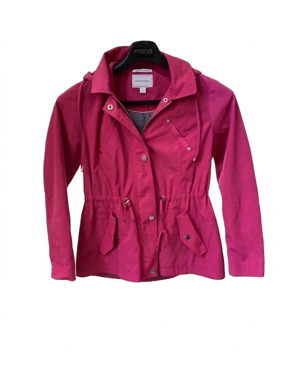 Charter Club Fuchsia Pink Water-Resistant Rain Jacket Anorak PP